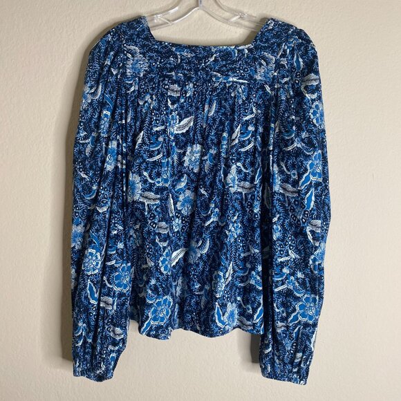 ulla johnson floral print long sleeve blouse - Picture 4 of 4
